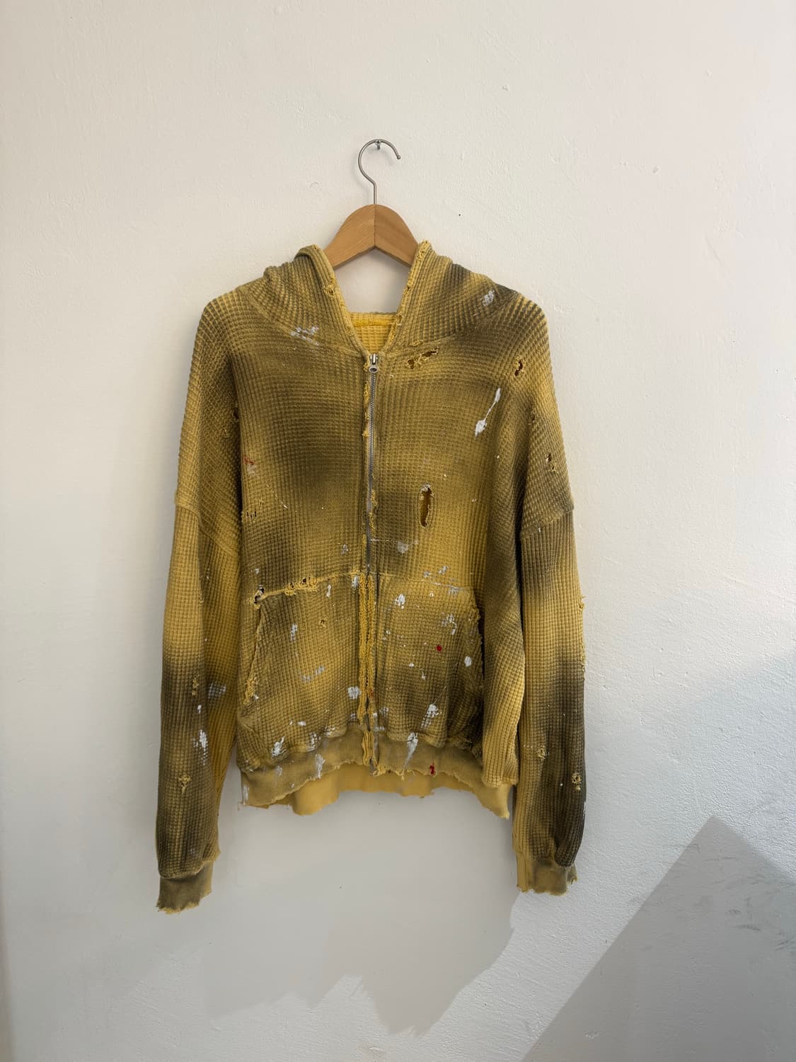 빈티지 커스텀 와플 후드집업 상품이미지1