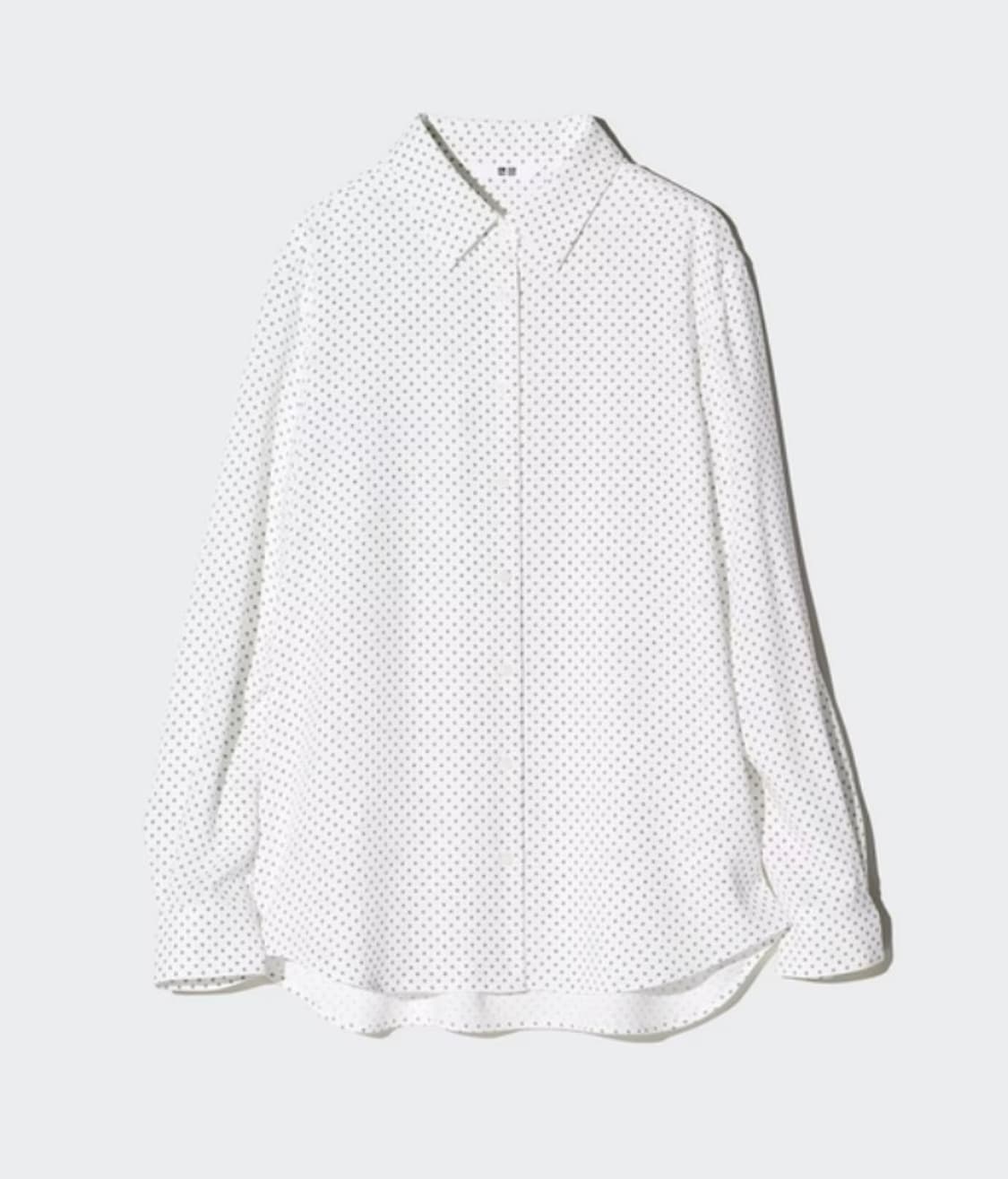 유니클로 도트 셔츠 오프화이트 L 상품이미지1