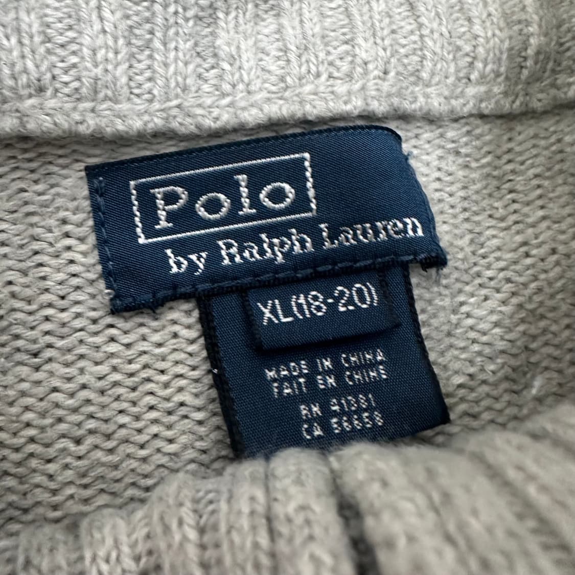 POLO 폴로 랄프로렌 니트 집업 가디건 그레이 S 상품이미지3
