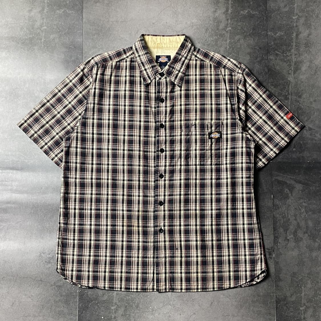 DICKIES 디키즈 빈티지 체크 반팔 워크 셔츠 A01028 상품이미지1
