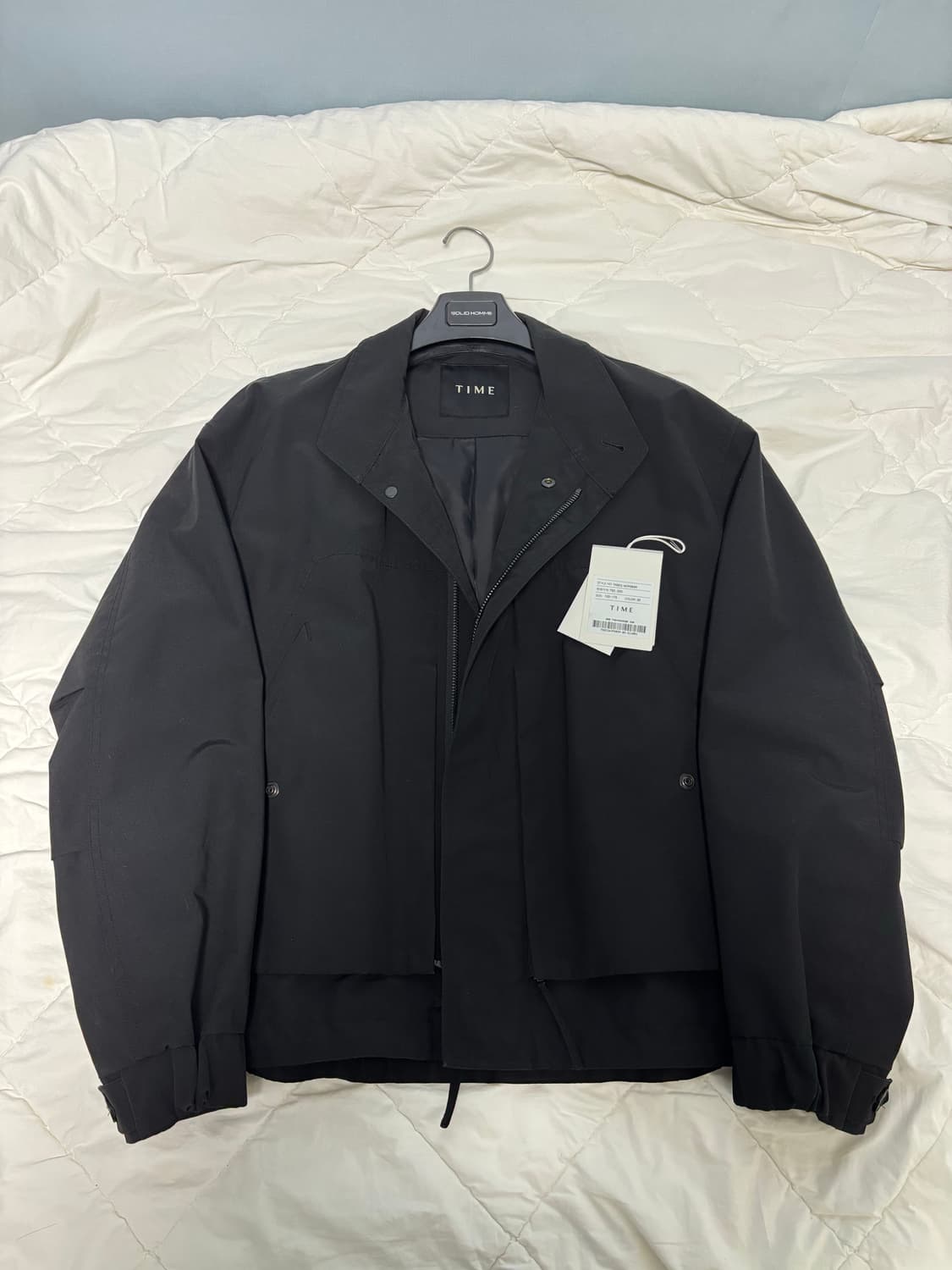 [100] 타임옴므 멀티포켓점퍼 쉘파카 블랙 상품이미지1