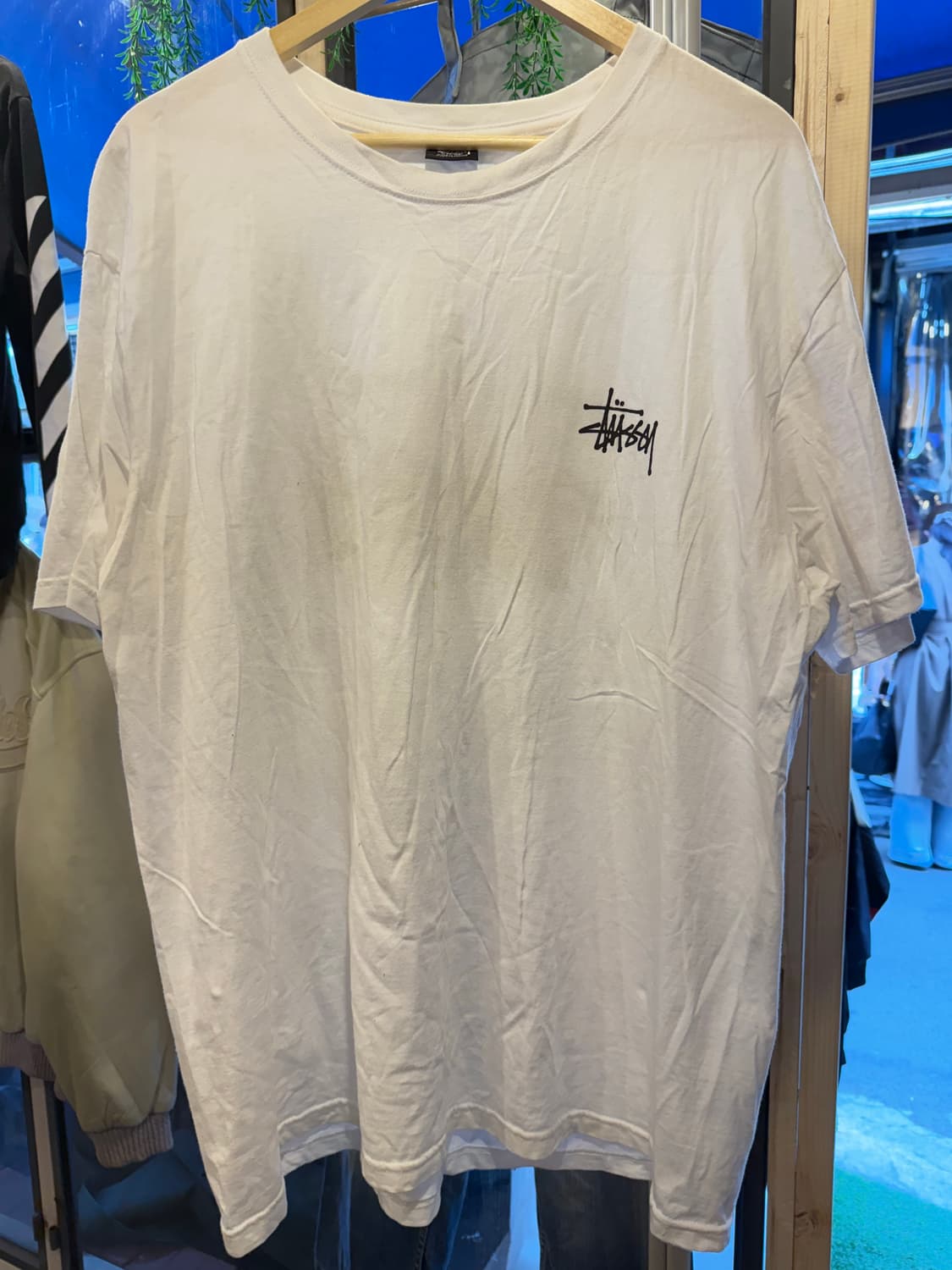 스투시 빅로고 화이트 반팔 티셔츠  상품이미지1