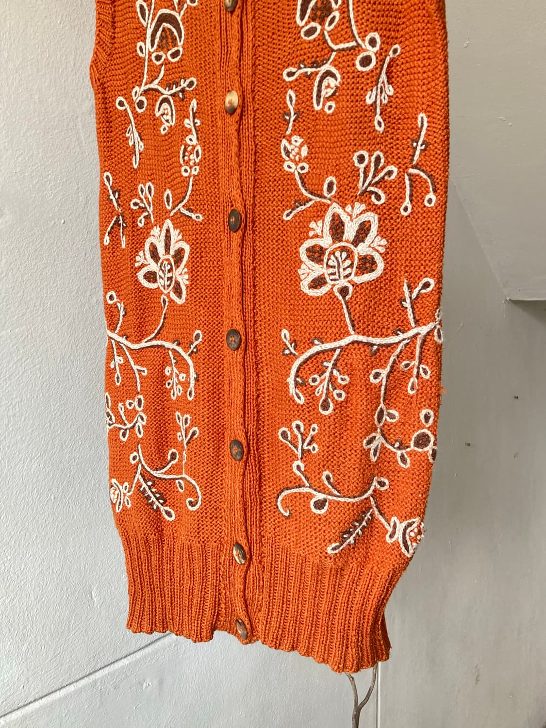 빈티지 에스닉 오렌지 플라워 베스트 상품이미지3