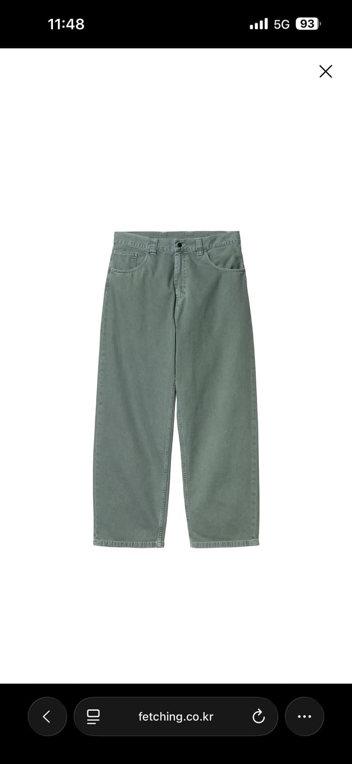 칼하트 윕 브랜든 팬트 실버 파인 스톤 다이드 M사이즈 상품이미지3