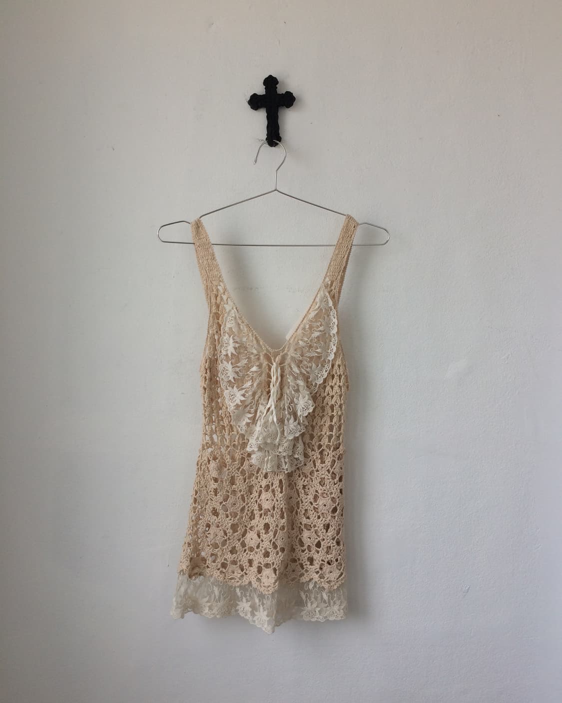 Lace trimming lace up point crochet slee 상품이미지2