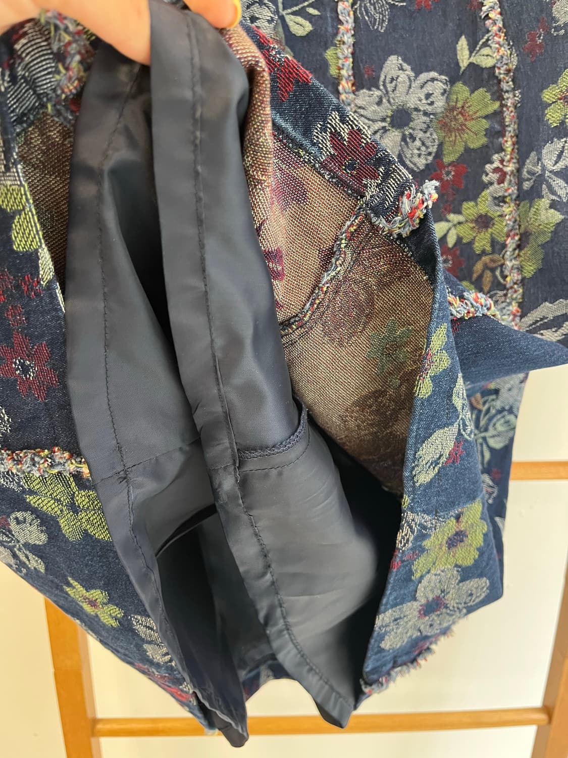 [희귀/VINTAGE] 앙비숑 최태용 컬렉션 플로럴 자카드 데님 셋업 상품이미지9