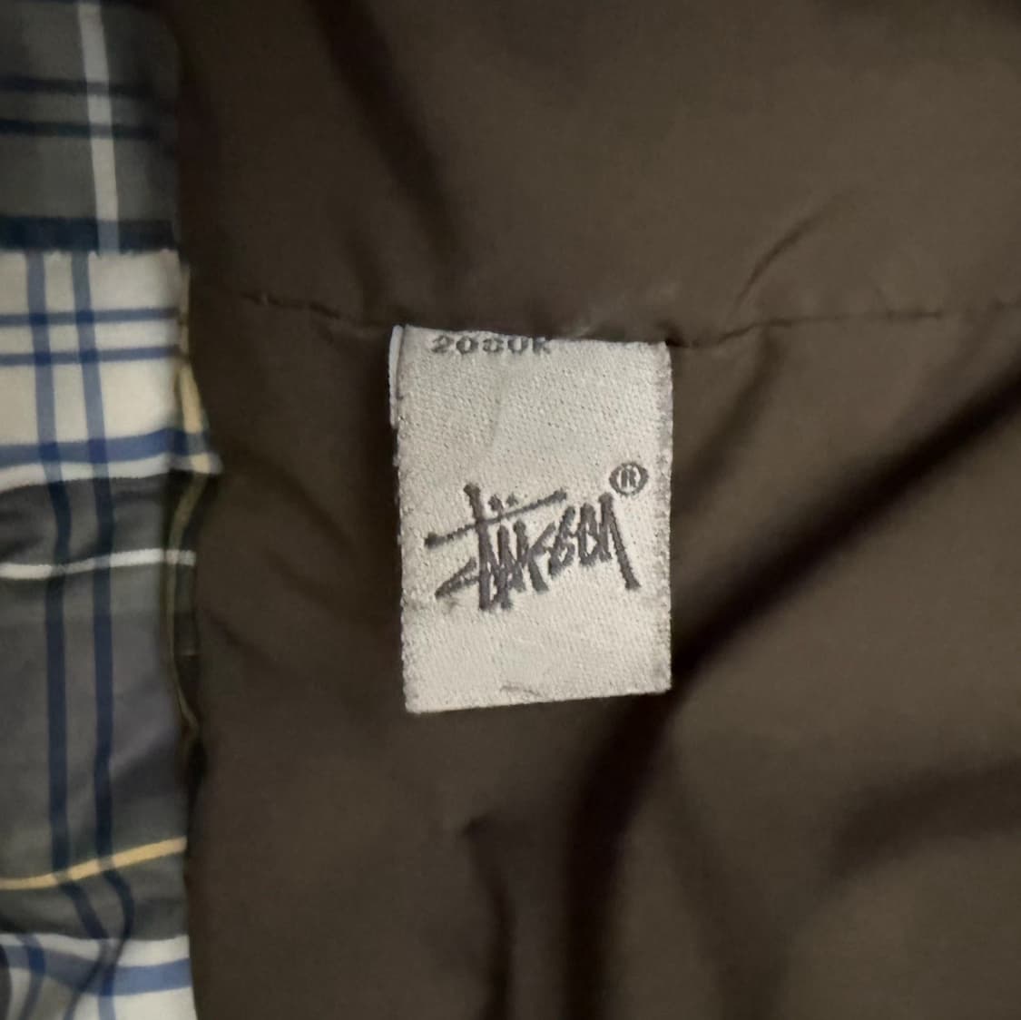 00s 스투시 체크 푸퍼 다운 자켓 블랙 상품이미지7