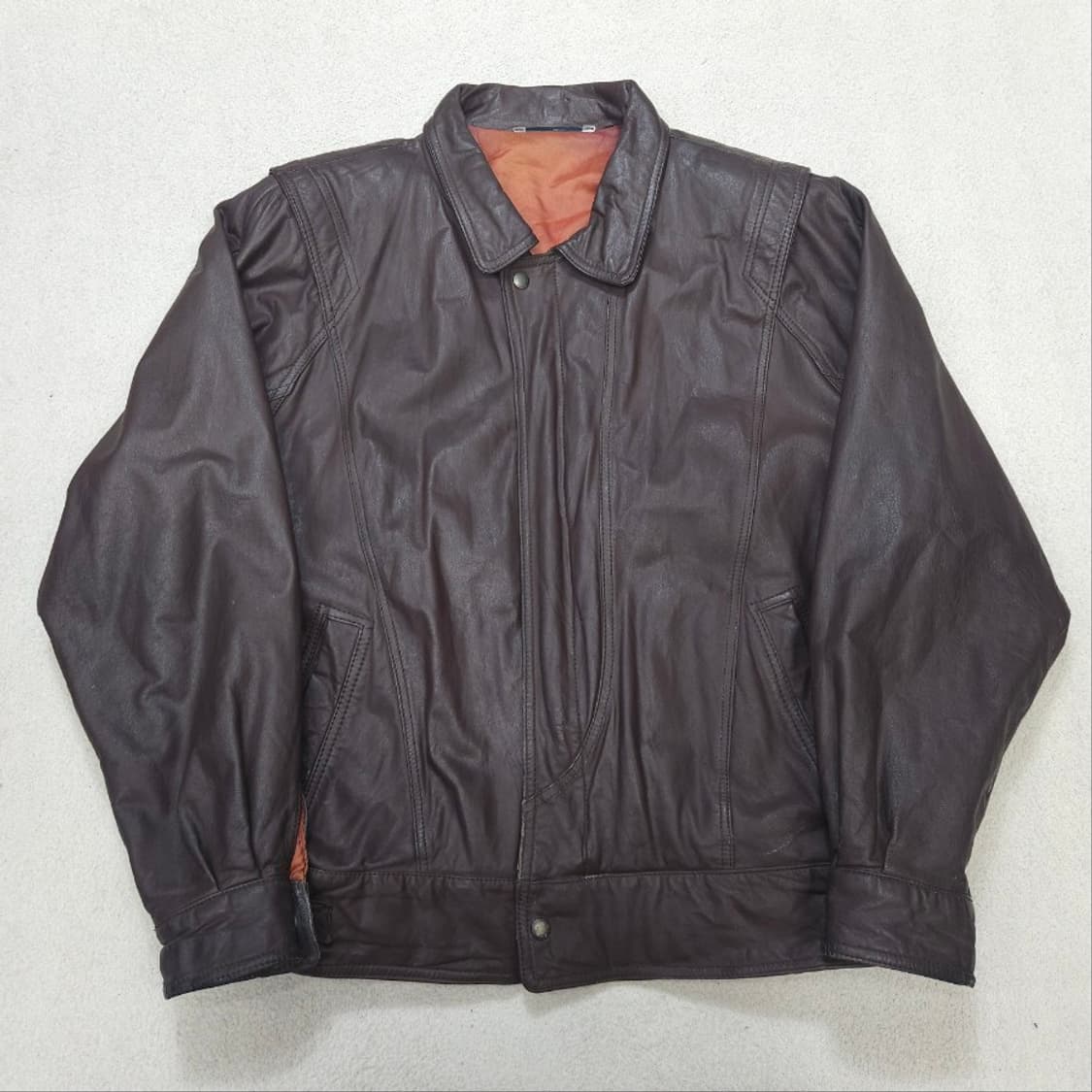 90s 소가죽 봄버 자켓 XL 상품이미지2