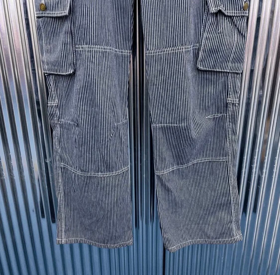 스트라이프 카고 팬츠 상품이미지3