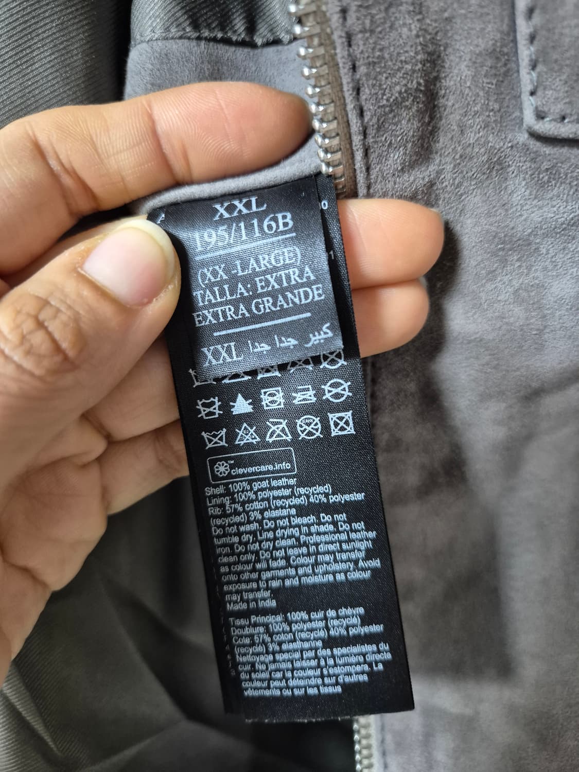 (22년) 올세인츠 캠블 스웨이드 봄버자켓 염소가죽 XXL  상품이미지6