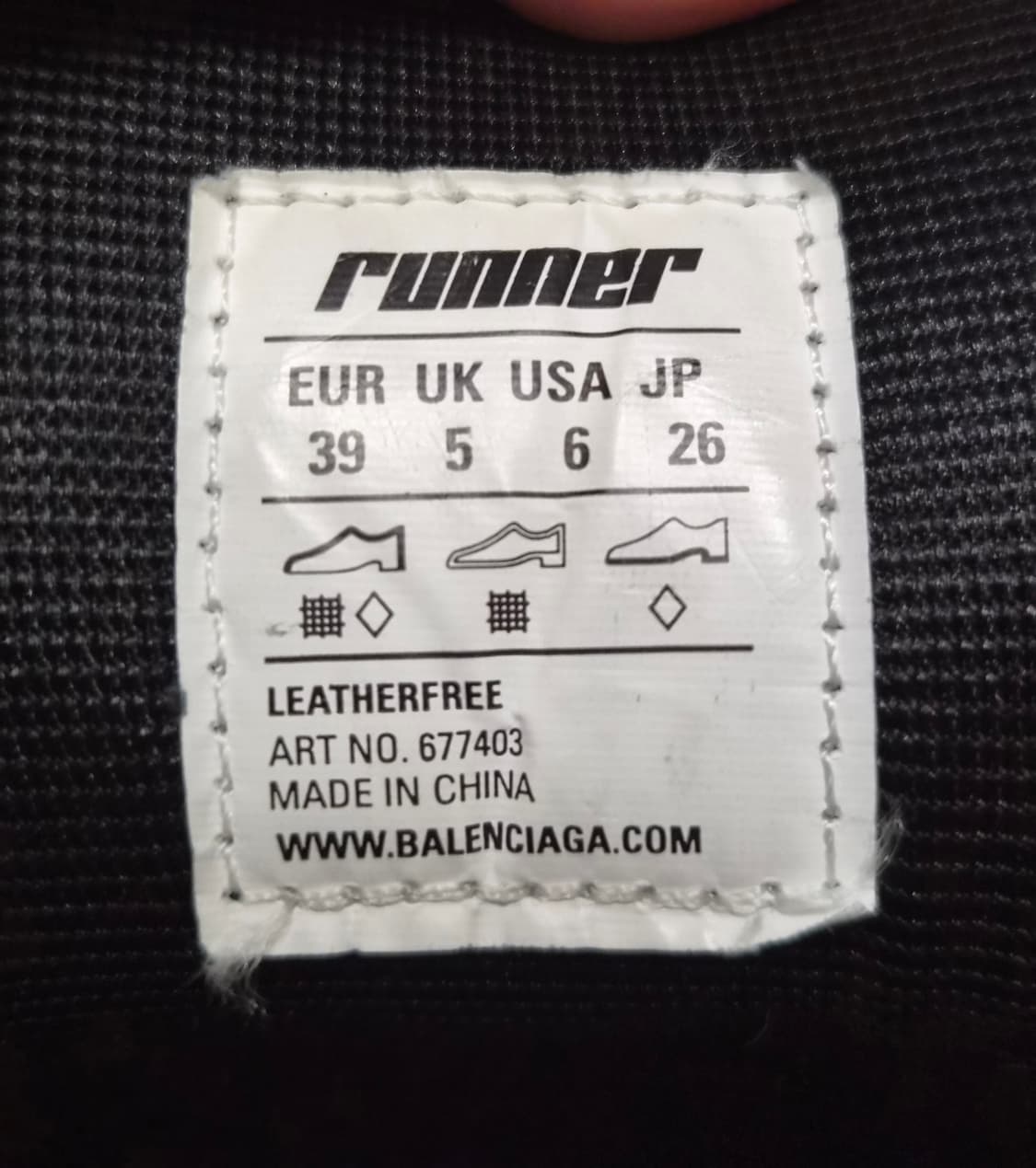 (정품) 발렌시아가 뉴러너 스니커즈 39 (명품 남자 신발 운동화) 상품이미지7