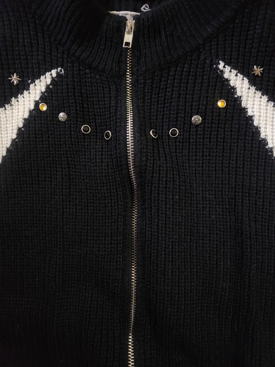 가키하라 젬스톤 니트집업 상품이미지4