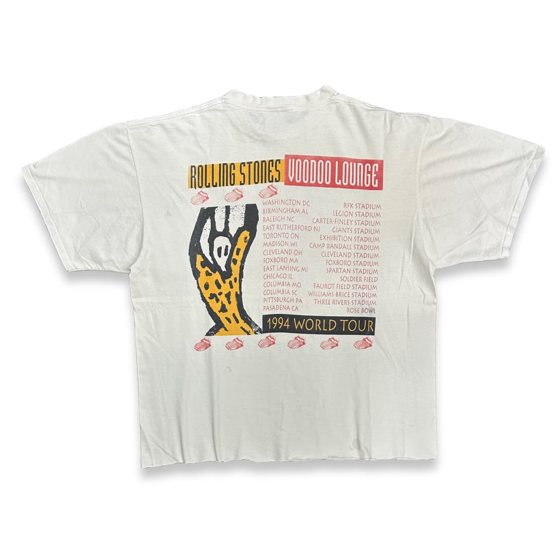 1994' Rolling Stones 부두라운지 월드투어 티셔츠 XL 상품이미지2