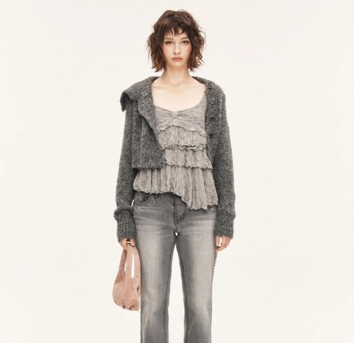 쓰리타임즈 almond cardigan 아몬드 가디건 상품이미지1