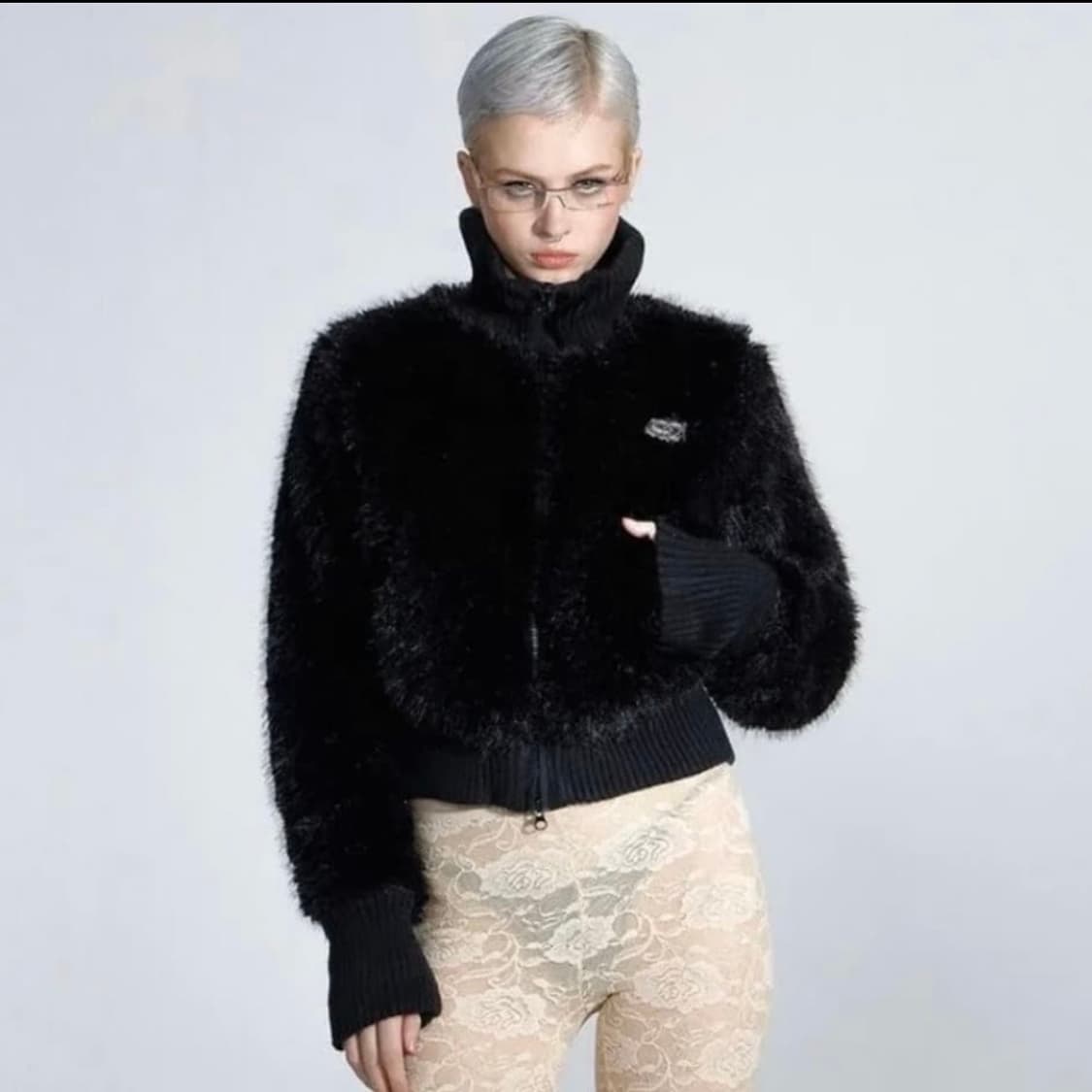 스컬프터 퍼 집업 자켓 M 상품이미지4