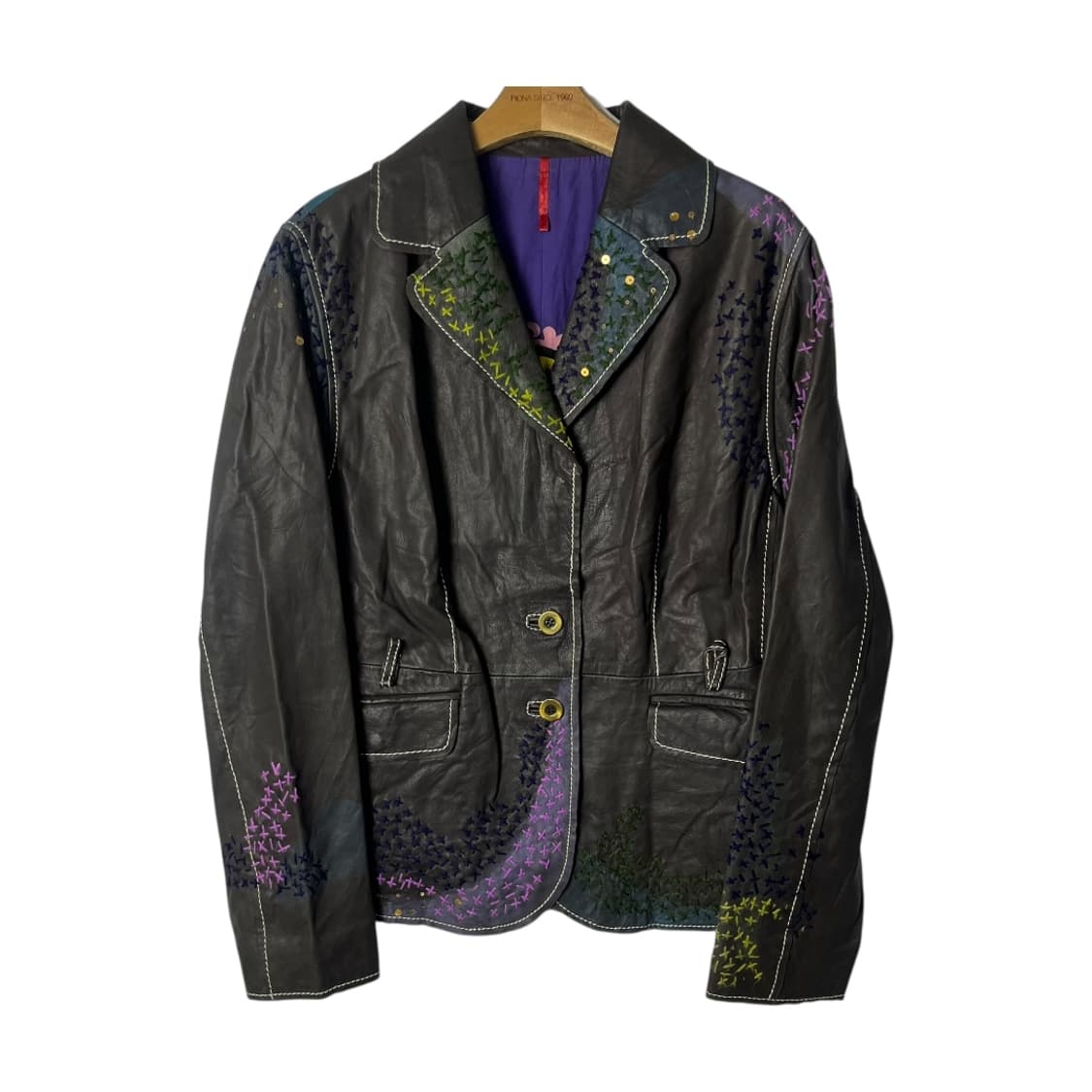 [SOMINEMI] 핸드자수 램스킨 레더자켓 상품이미지1