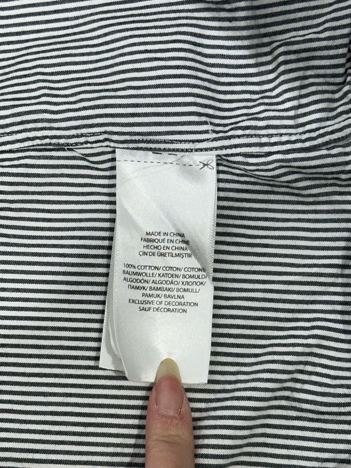 폴로 랄프 로렌 그레이 스트라이프 클래식 핏 셔츠 상품이미지8