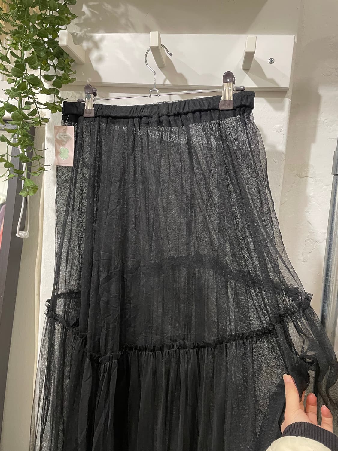 블랙 시스루 튤 스커트 상품이미지8
