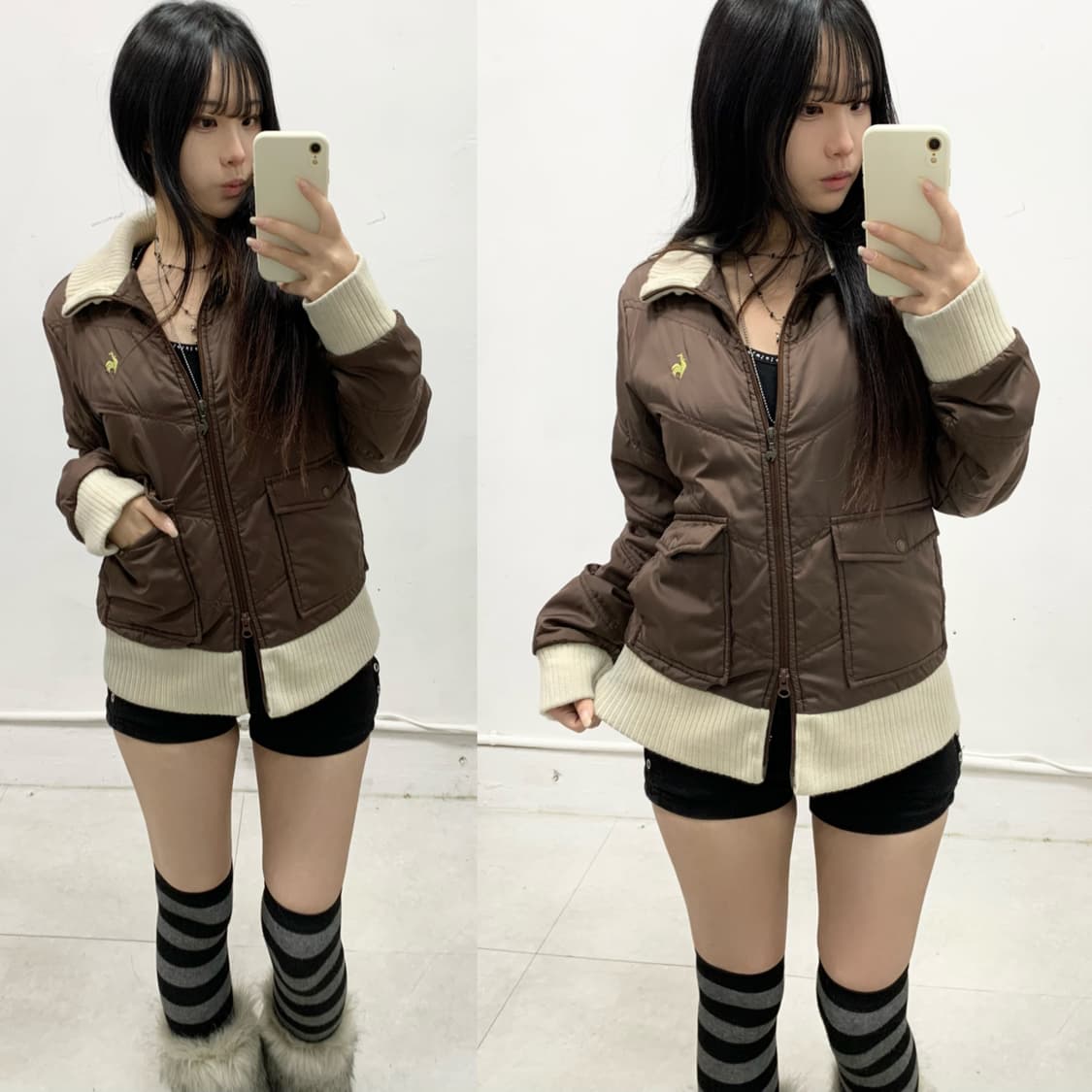 [LE COQ] 르꼬끄 코코아 라떼맛 투웨이 집업 자켓 상품이미지1