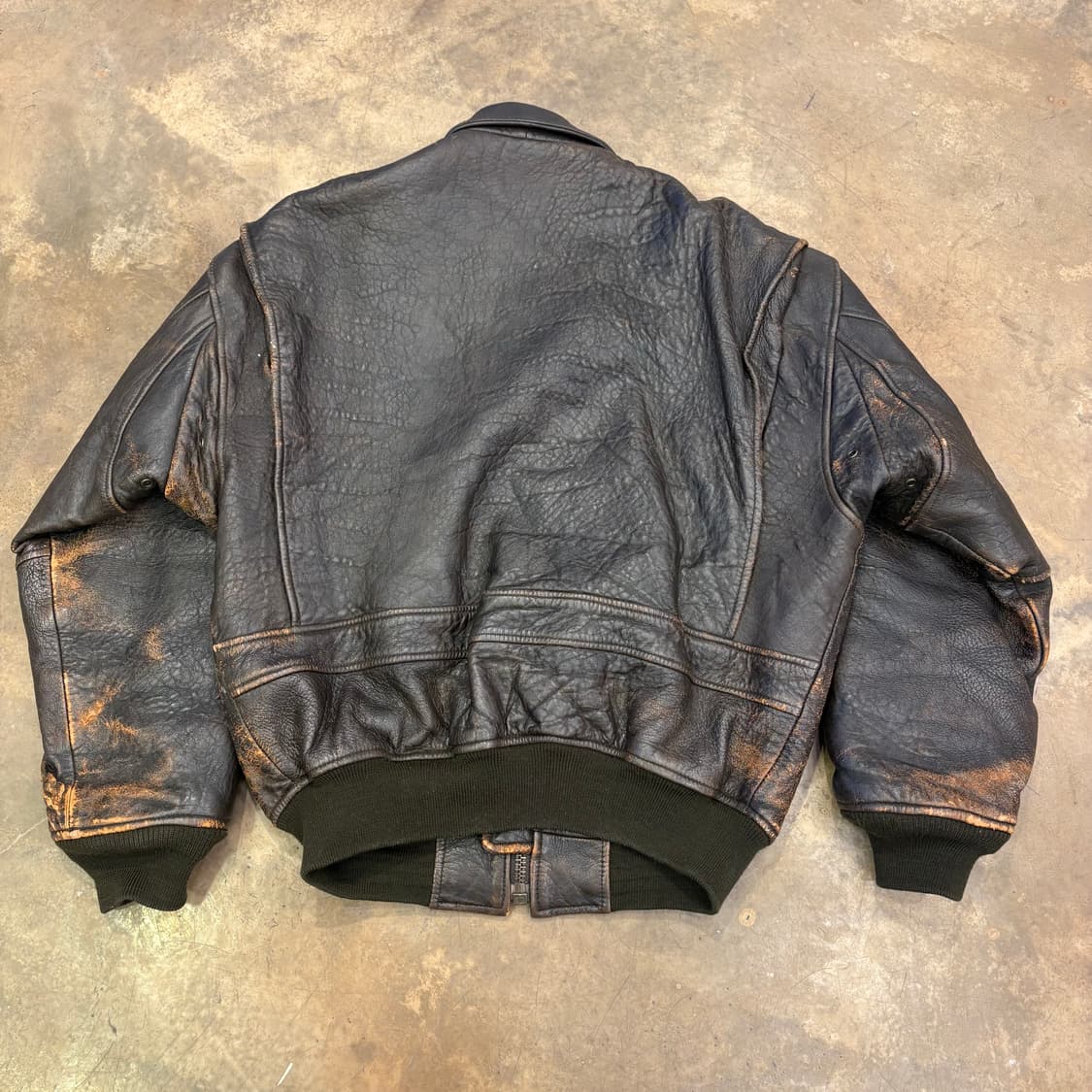 90‘s 아비렉스 핀업걸 G-1 플라이트 카우하이드 자켓 상품이미지2