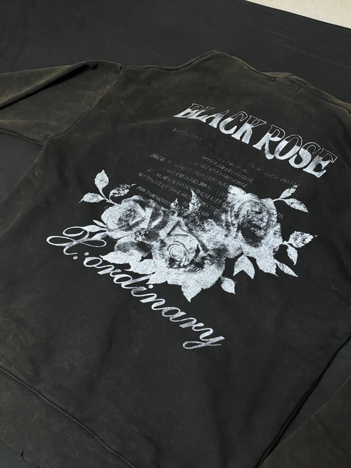 (L) 엑스오디너리 블랙로즈 워싱 후드티 상품이미지4