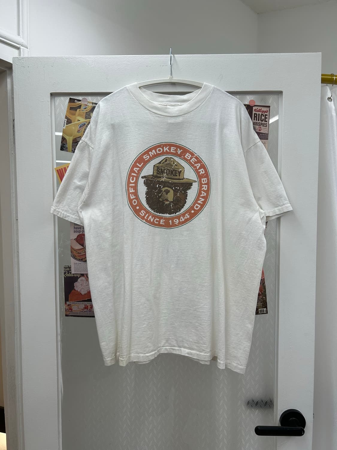 90‘s 스모키베어 Smokey Bear USA 싱글스티치 반팔티 상품이미지1
