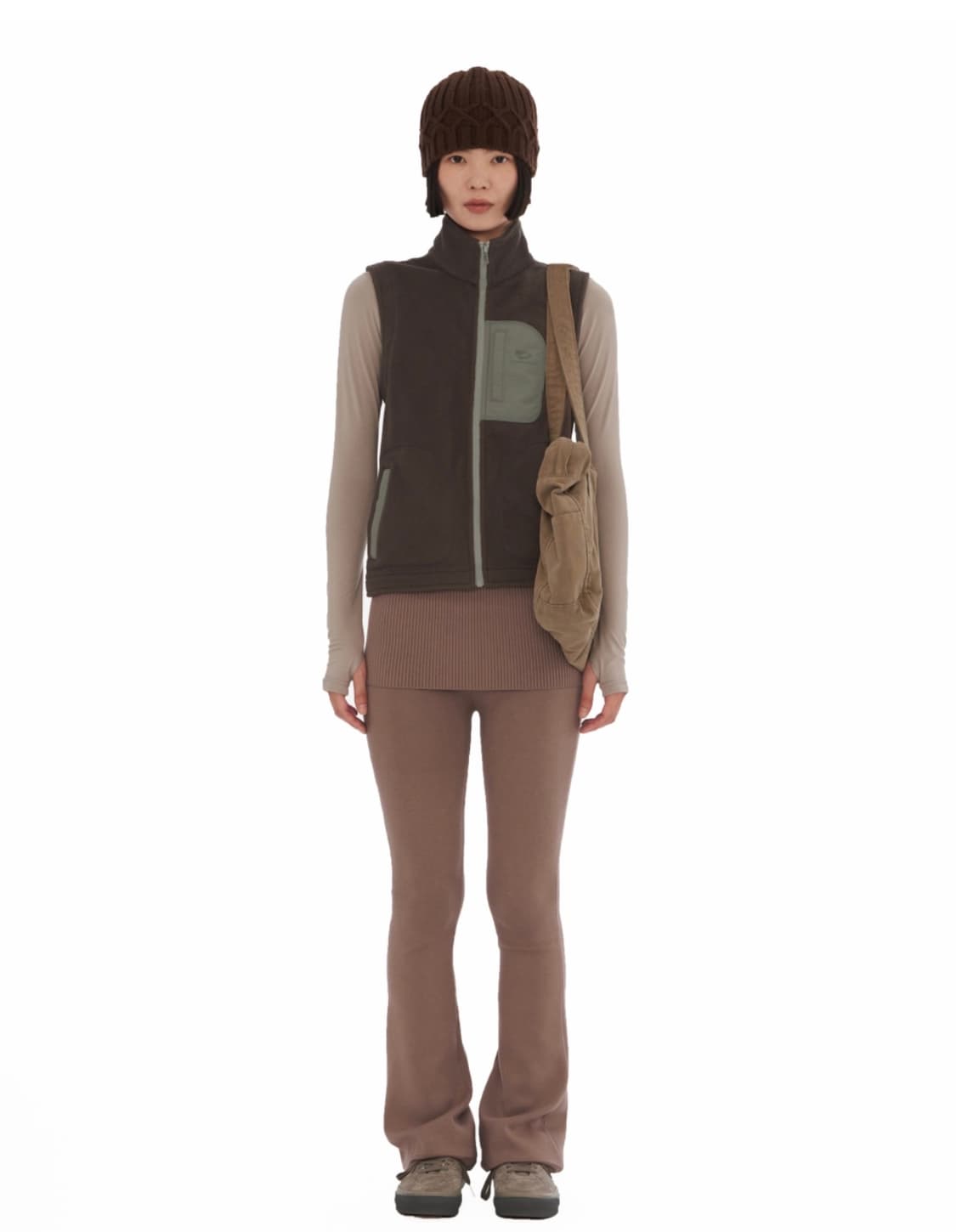 웰빙익스프레스 Fleece Vest Brown 상품이미지3