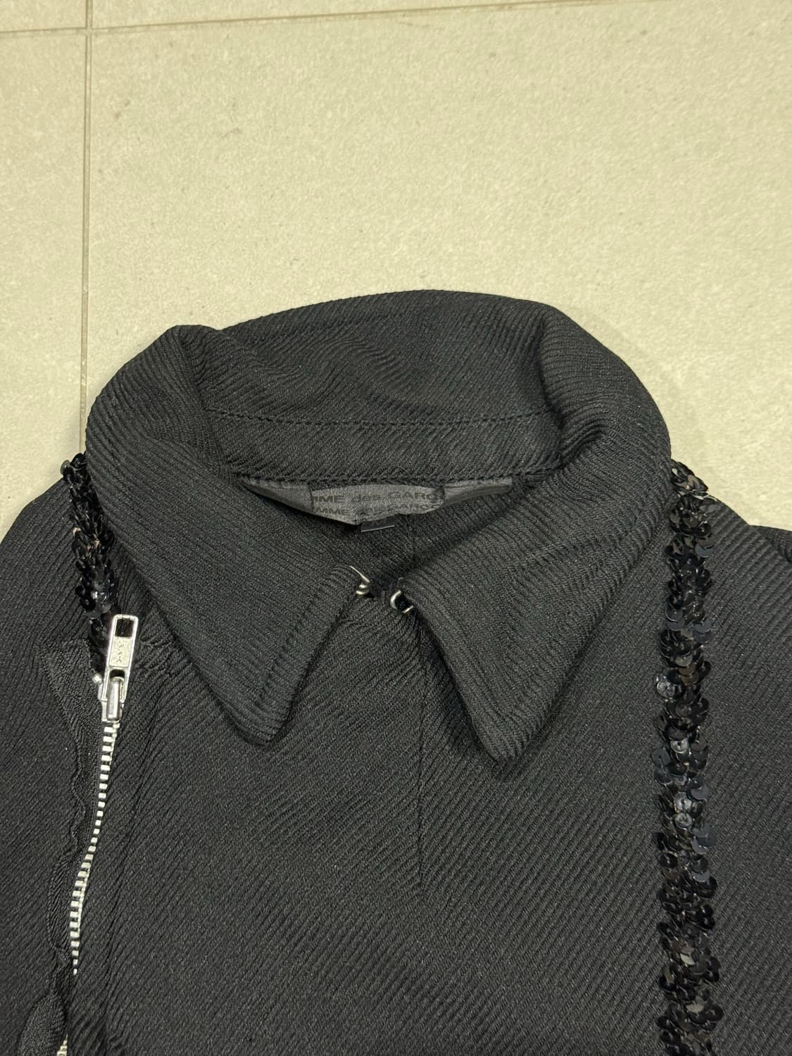 2005 꼼데가르송 아카이브 스팽글 크로스 라이더 자켓 상품이미지4