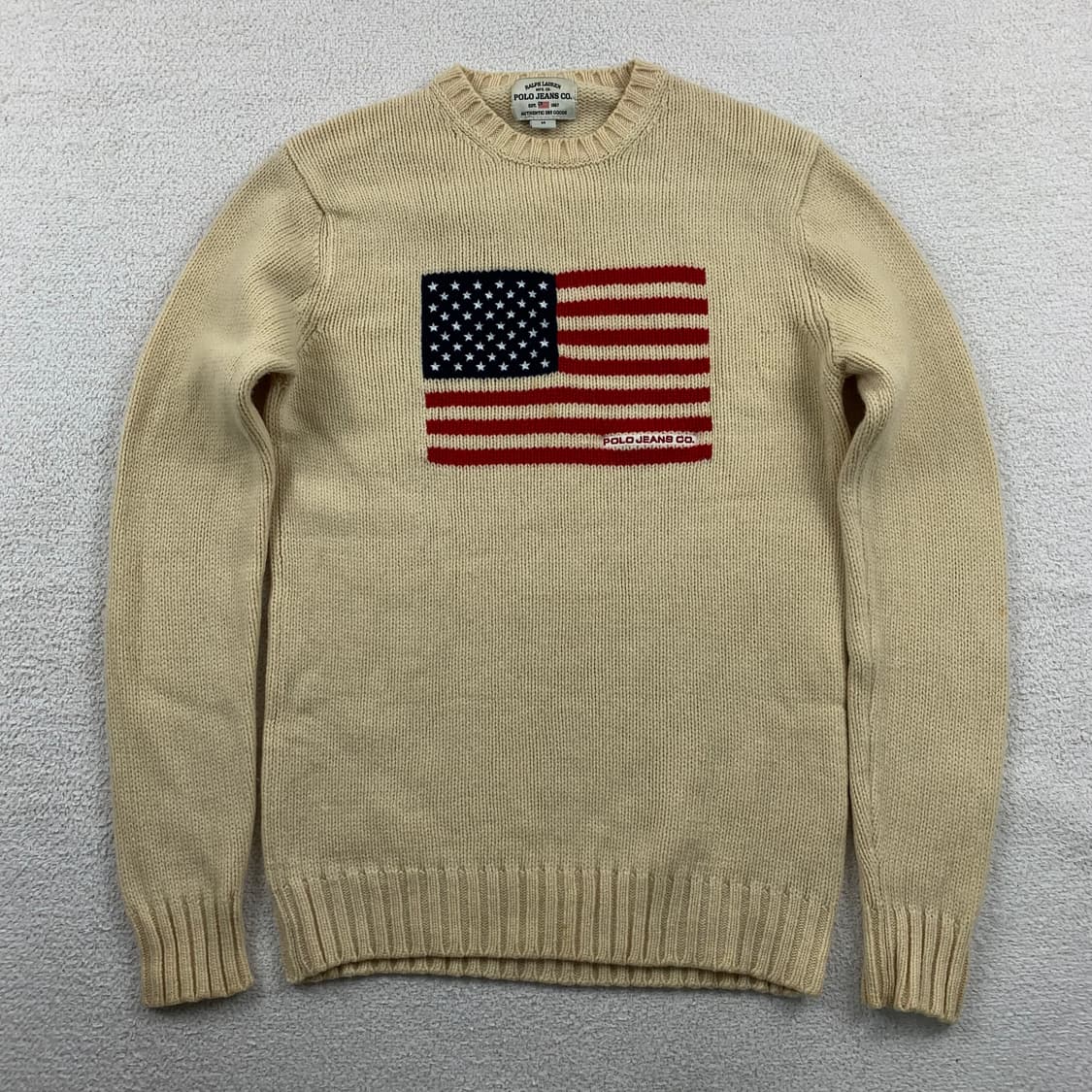 폴로 진스 성조기 니트 베이지 상품이미지1