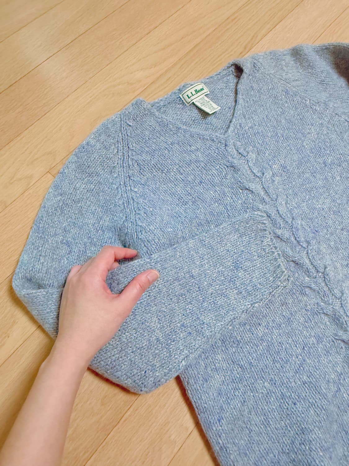 엘엘빈 L.L.Bean 램스울 꽈배기 니트 상품이미지2