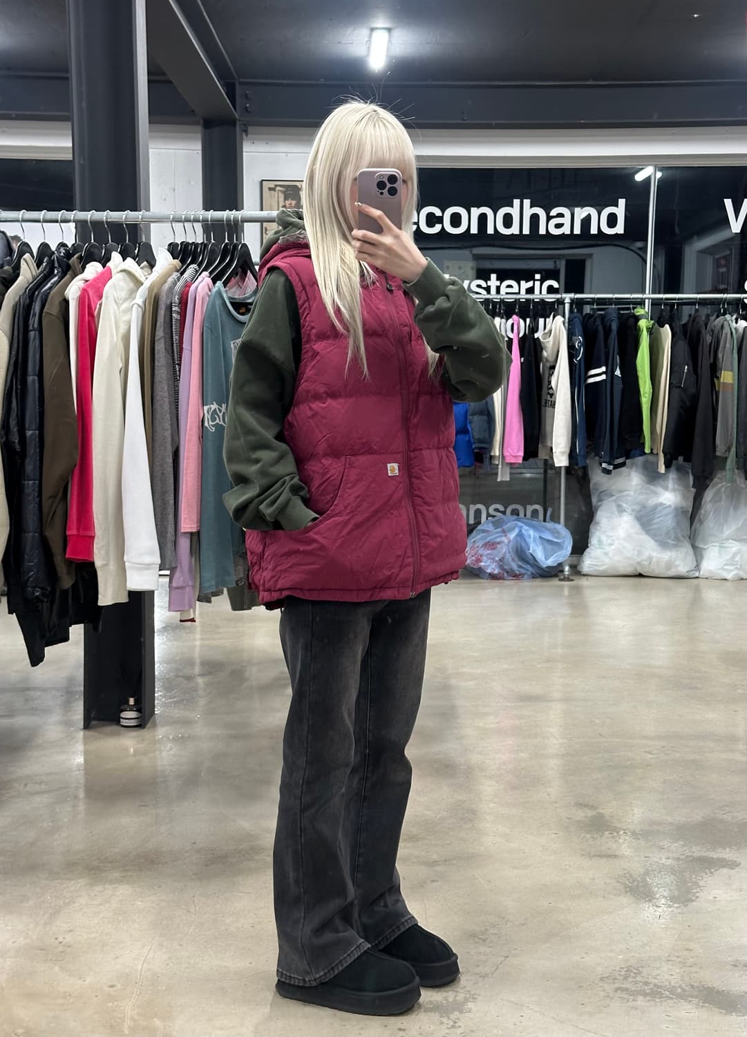 칼하트 오리털 패딩 조끼 상품이미지2