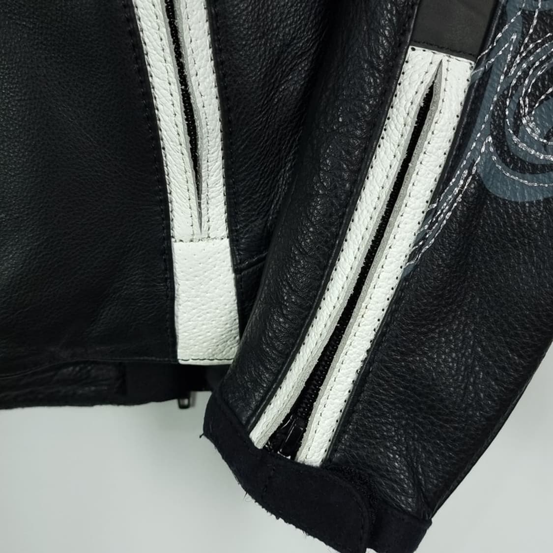 [IXS] 리얼 카우 스킨 레더 바이커 레이싱 자켓 블랙 M17813 상품이미지6