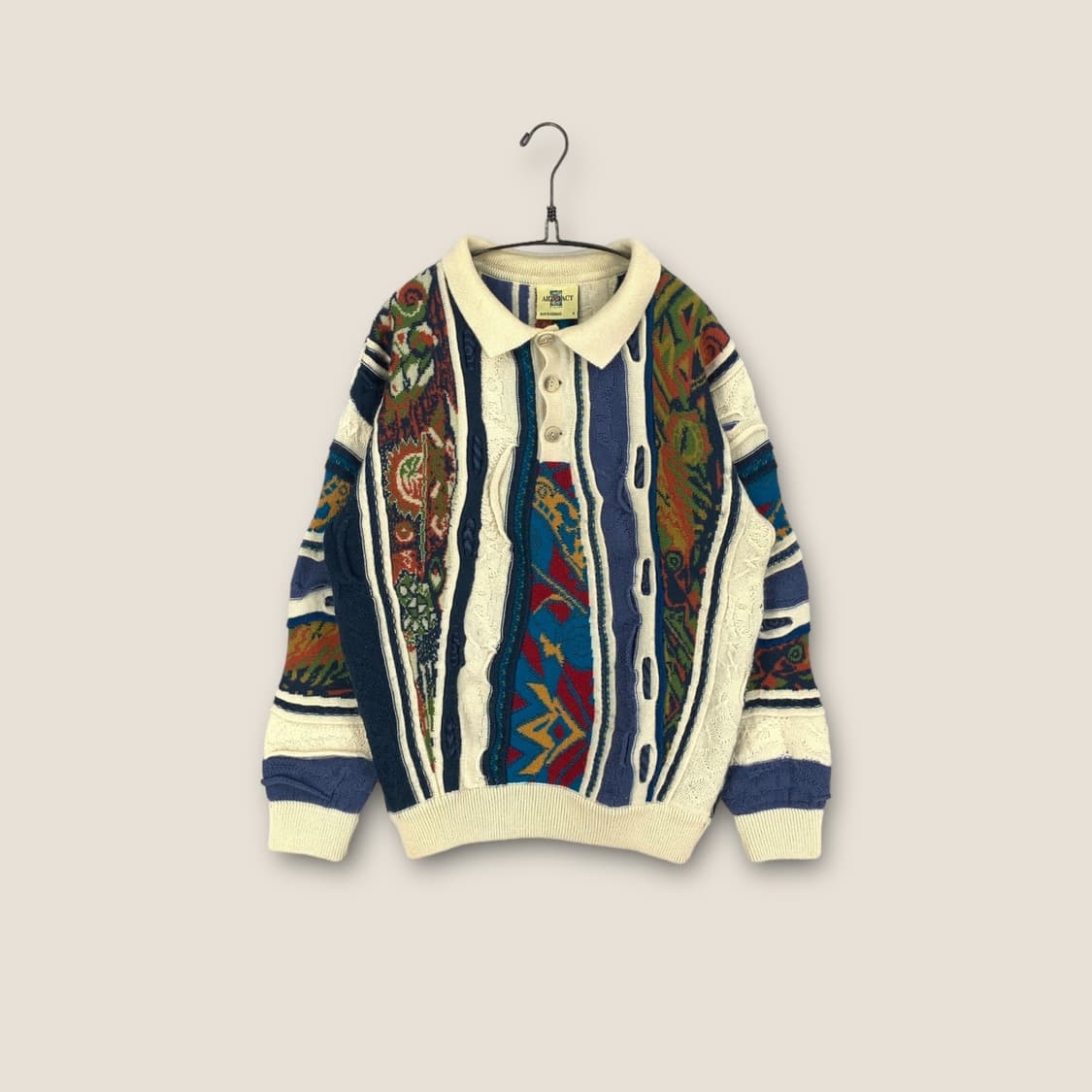 오스트레일리아 케이블패턴 PK카라 니트 상품이미지1