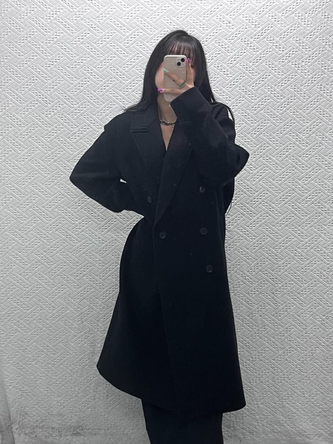 쿠어 모던시크 울 캐시미어 롱 맥코트 M C07216 상품이미지1