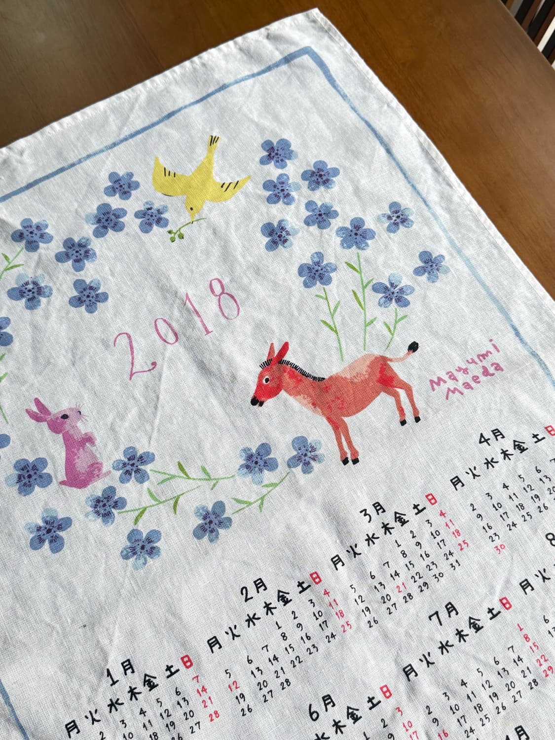 2018린넨 캘린더 인테리어소품  상품이미지2