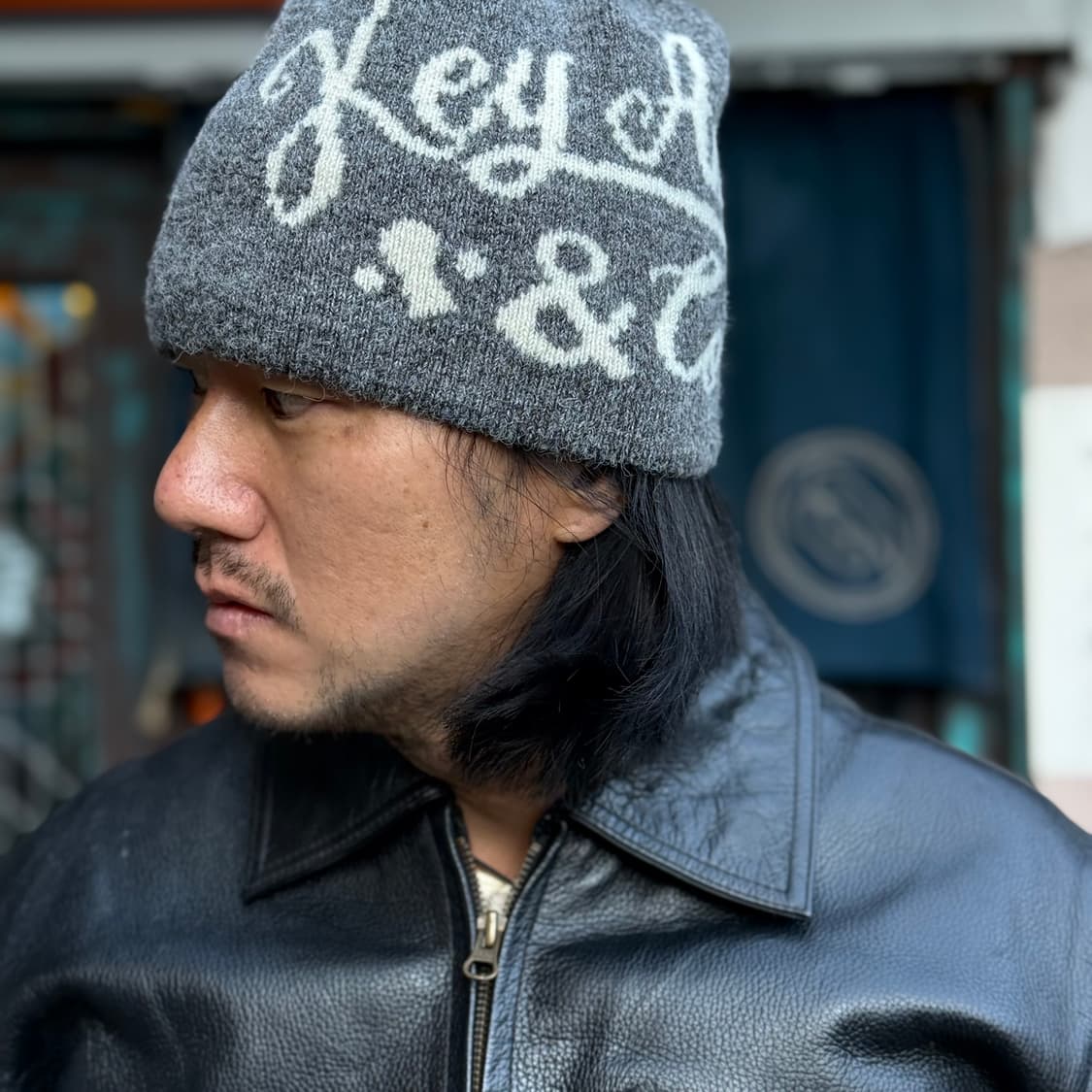 키앙크 알파카 울 블랜드 비니 [아쿠아블루/베이지] 상품이미지6