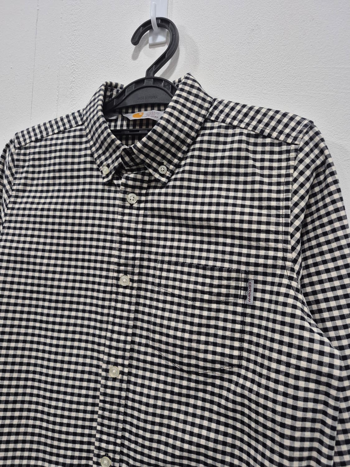 Carhartt 칼하트 블랙 화이트 체크 셔츠 남녀공용 XS~S사이즈 상품이미지2