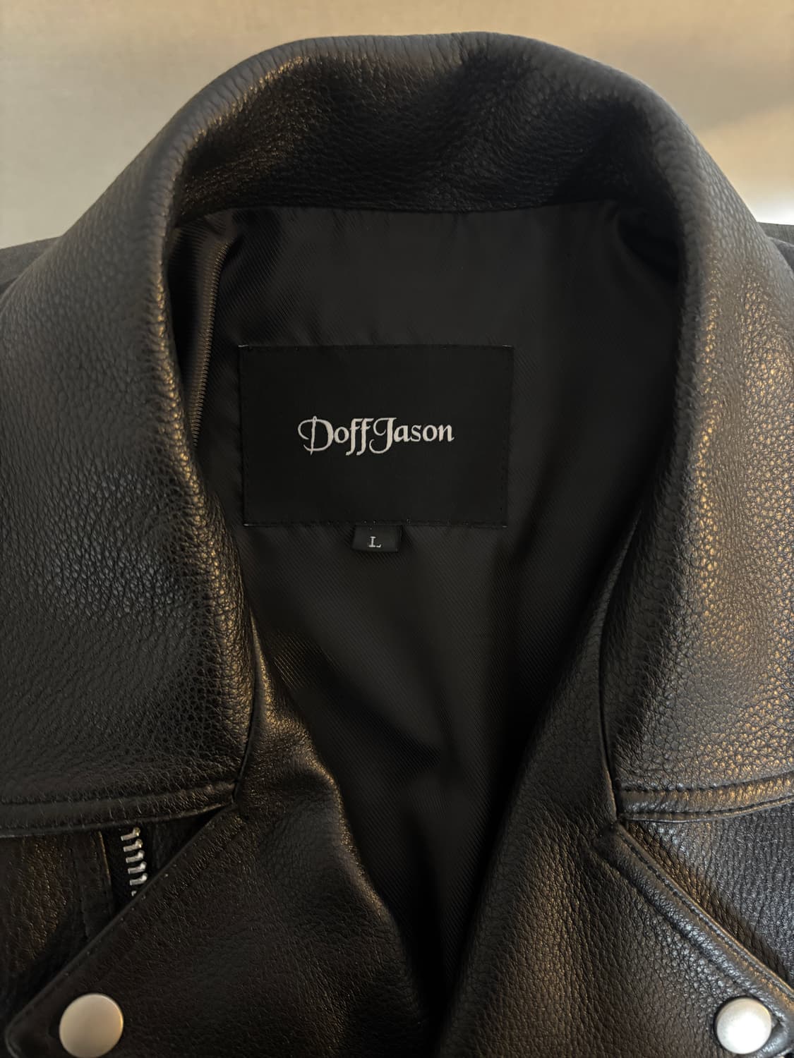 택포/S급) 도프제이슨 소가죽 레더 라이더 자켓 블랙 카우하이드 상품이미지3