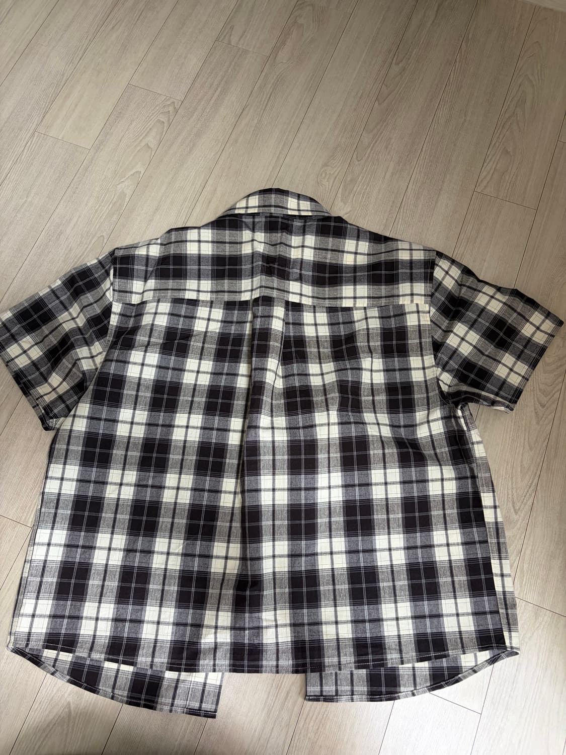 TCM mini logo check half shirts (brown) 상품이미지2