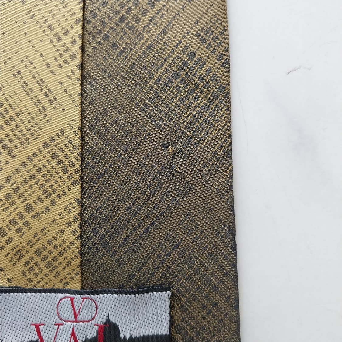 발렌티노 실크 골드 패턴 넥타이 10cm A+~A등급 K2596 상품이미지10