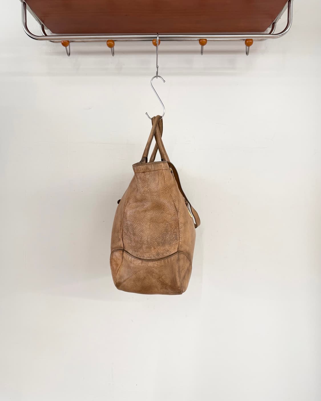 프라다 브라운 체르보 디어스킨 레더 토트백 상품이미지5