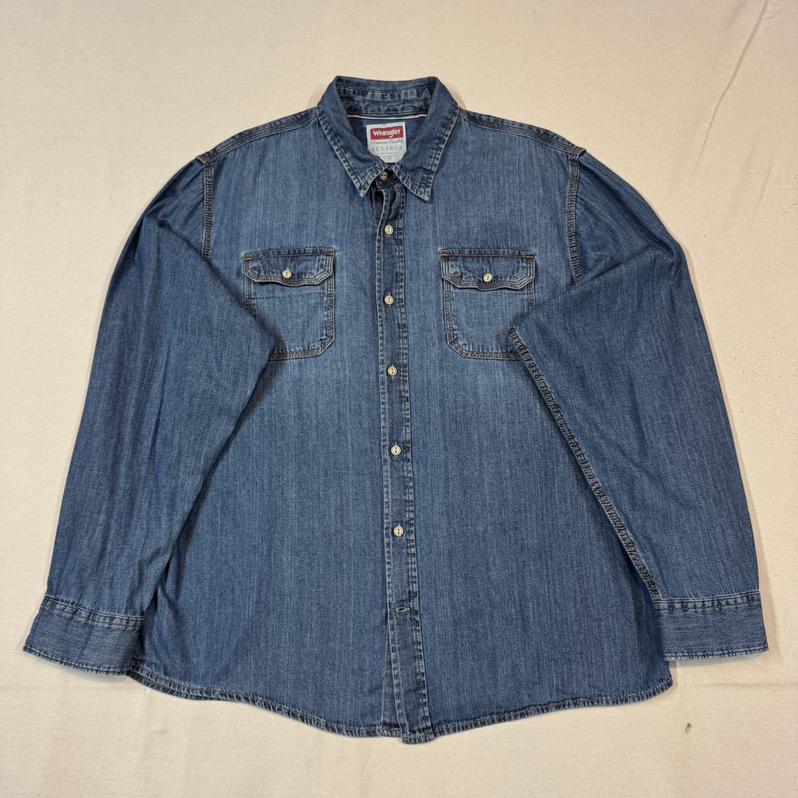XXL) Wrangler 랭글러 투포켓 워크웨어 코튼 데님 셔츠 상품이미지2