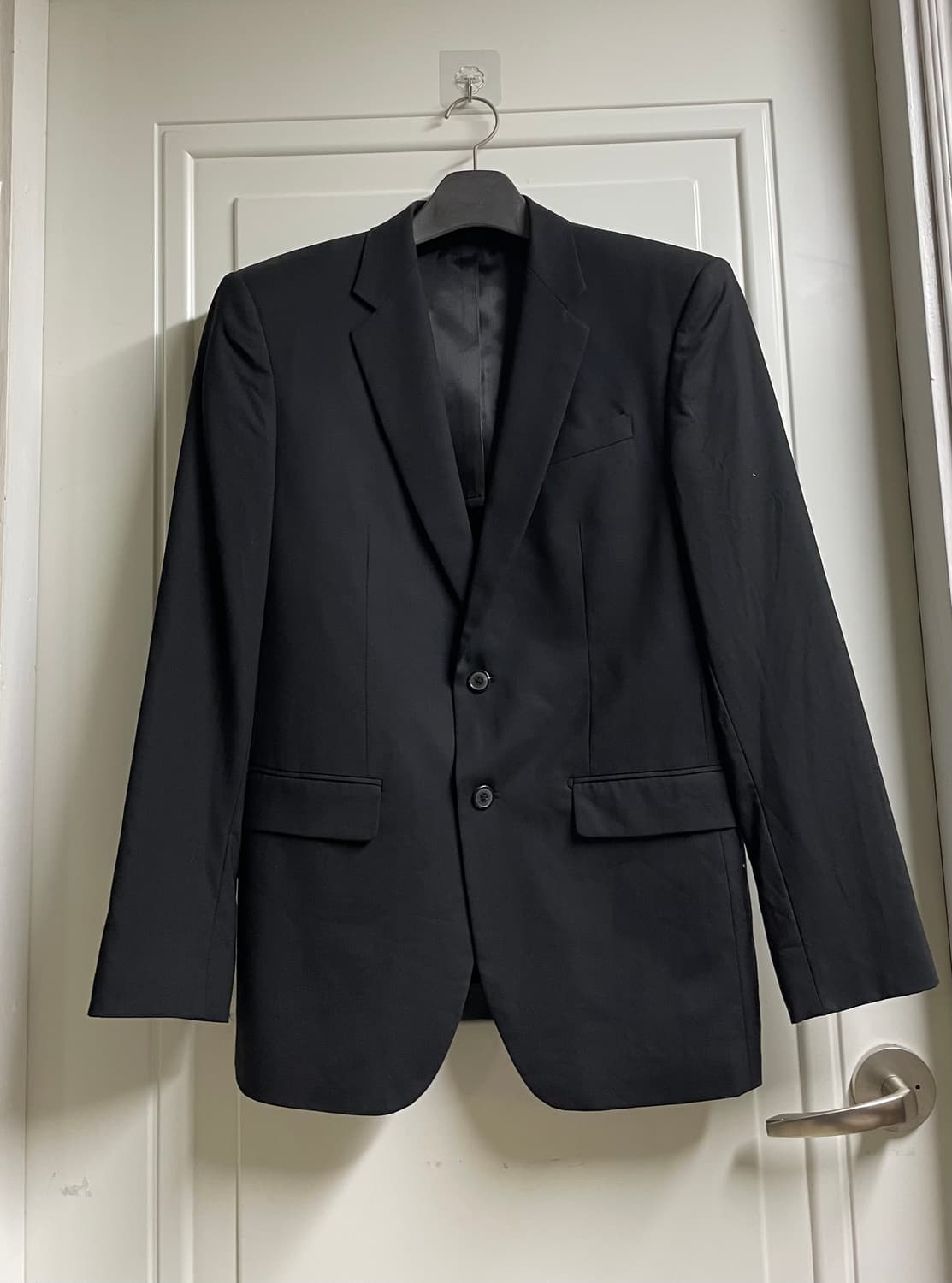 티아이포맨(T.I FOR MEN) 블랙 울 100% 싱글 자켓/ 마이 상품이미지1