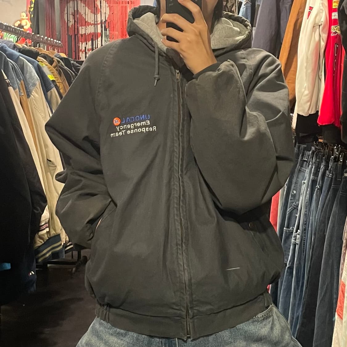 [IM] Vtg 차콜 후드 워크자켓 상품이미지3