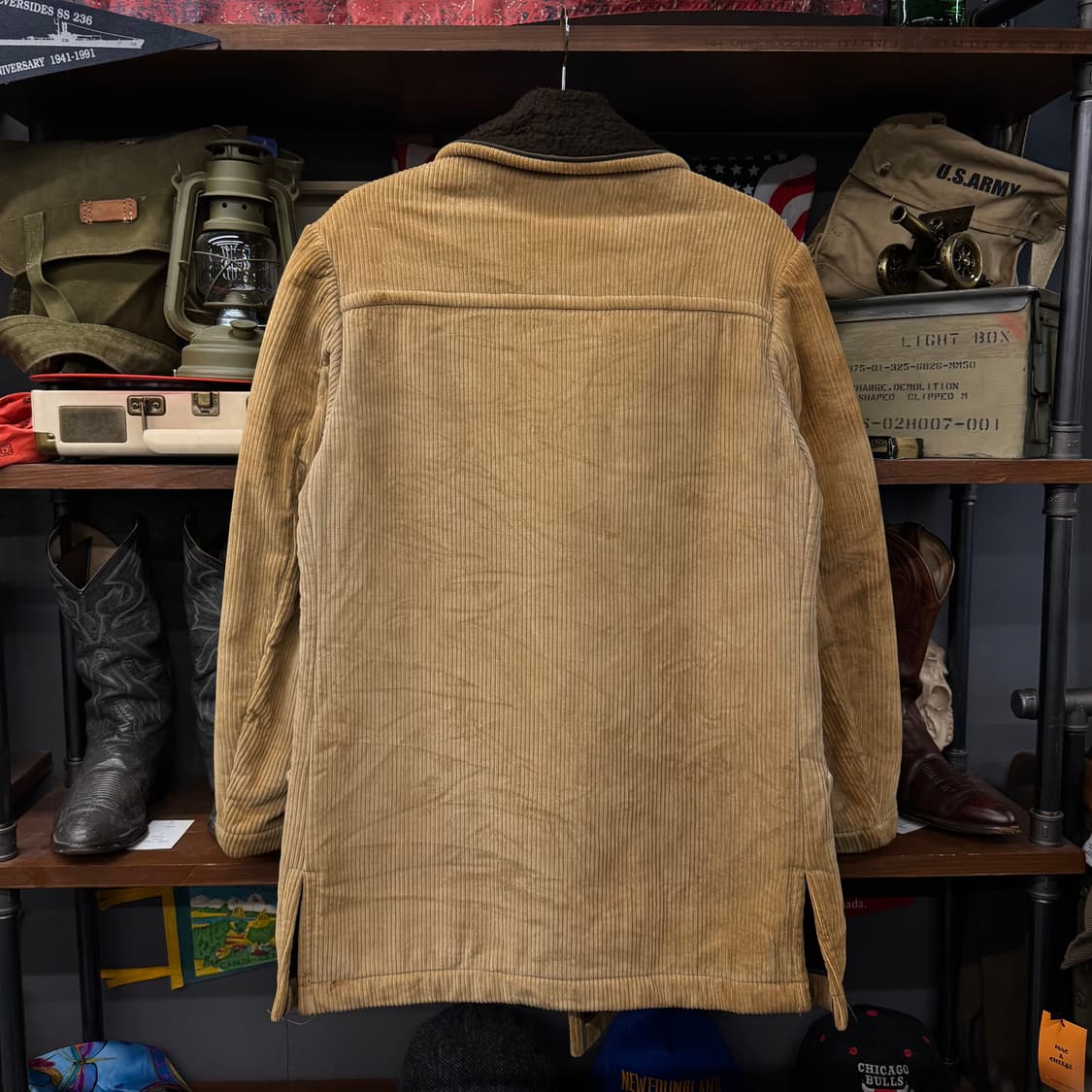 70s 글로버올 더블 브레스트 코듀로이 퍼 컨트리 헌팅 코트  상품이미지2