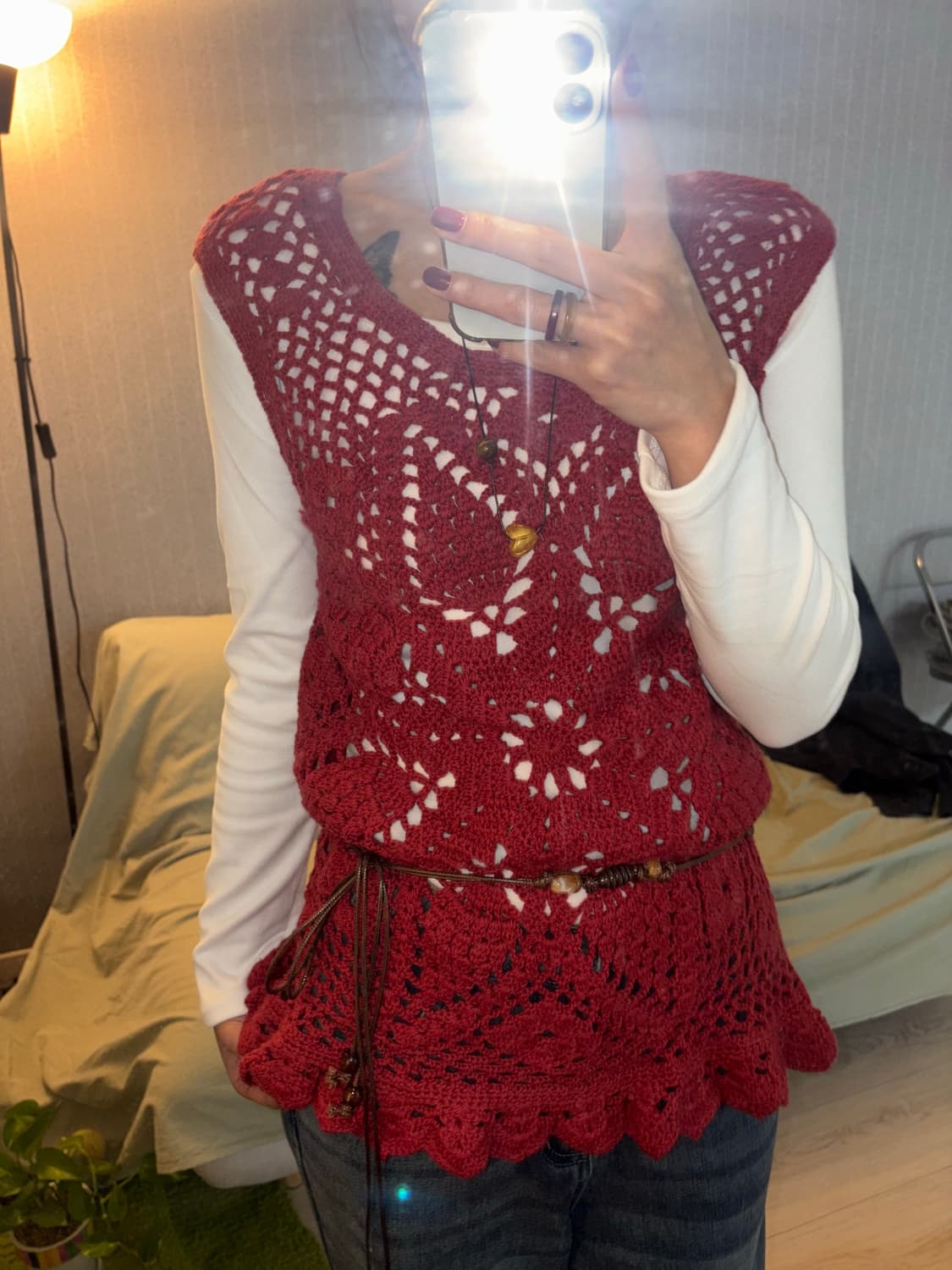 빈티지 뜨개 니트 베스트 상품이미지1