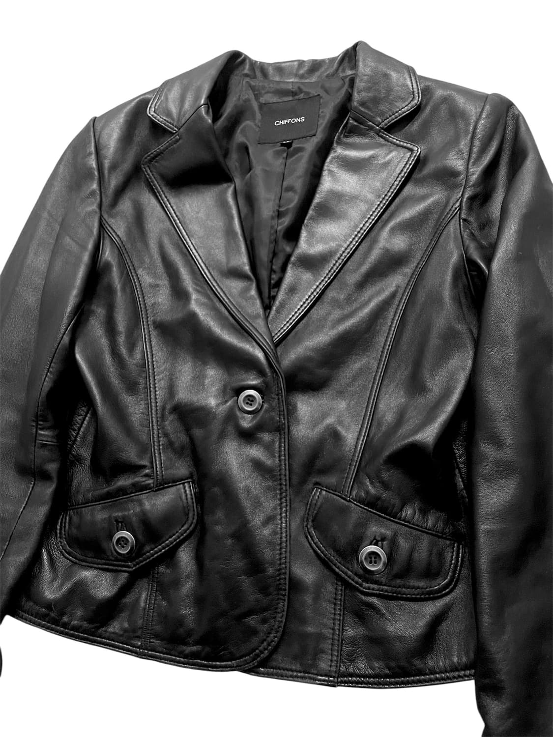 Sheepskin 레더자켓 은장버튼블레이저 00s디올생로랑st 양가죽 상품이미지6