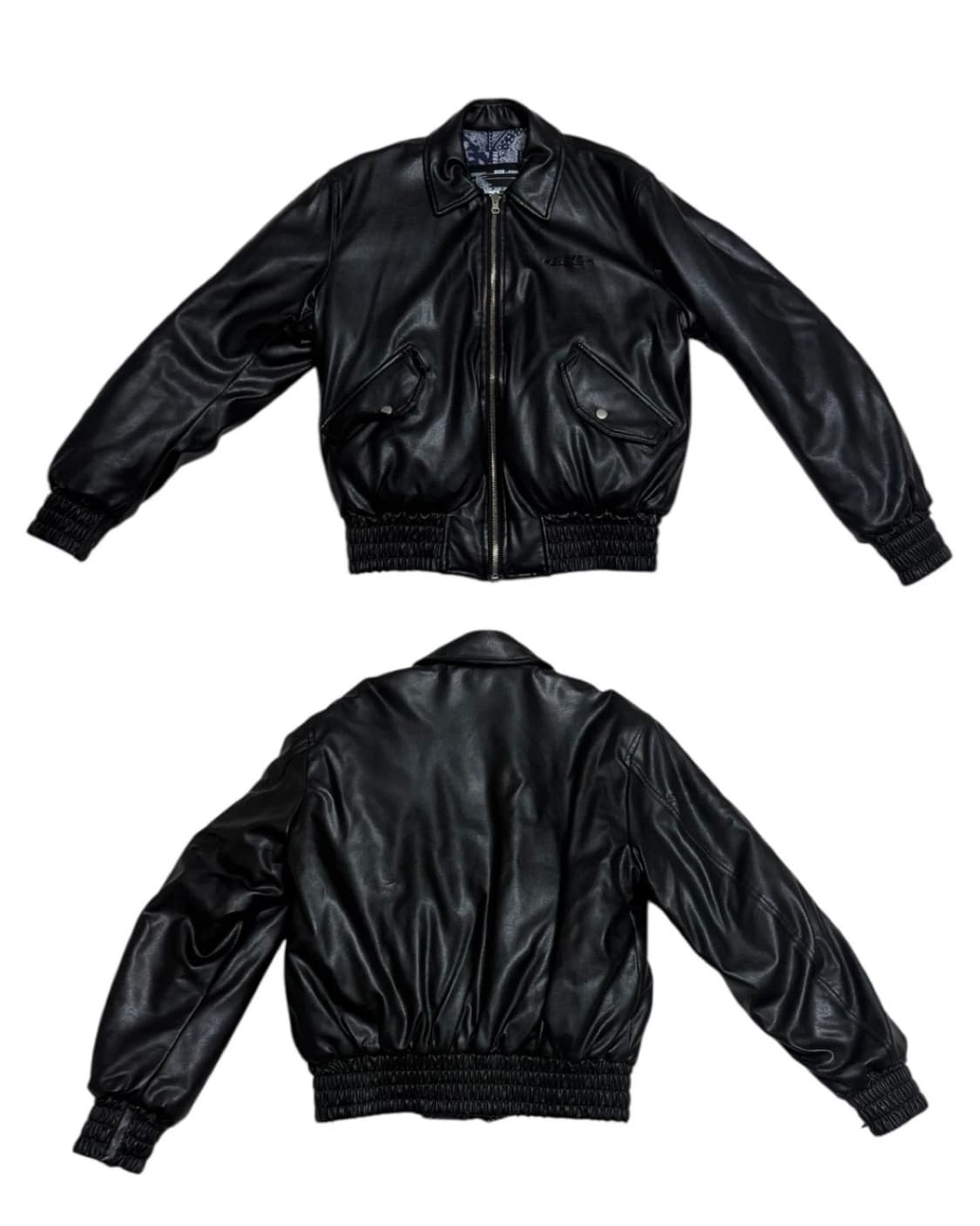 씨오엠이 양면 가죽 페이즐리 봄버 자켓 상품이미지6