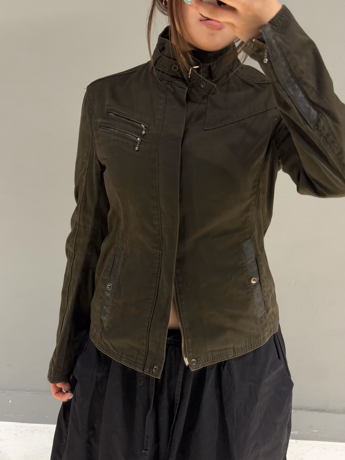 neck buckle point high-neck jacket 상품이미지3