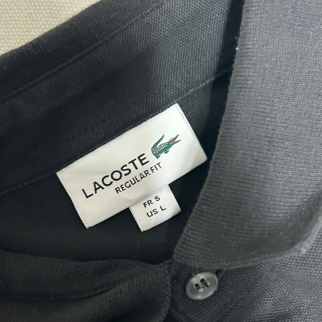 L 라코스테 블랙 카라 반팔티 상품이미지4